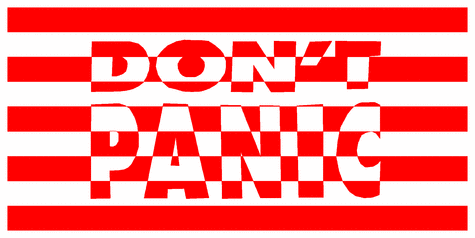 Don't Panic Towel Graphic